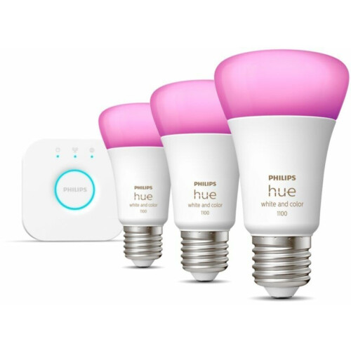 Philips Hue White and Color Ambiance - Starterkit - 3x E27 slimme lampen