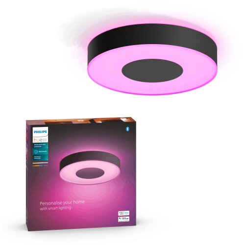 Philips Hue Xamento - Badkamerplafondlamp - White en Color Ambiance - Ø 38 cm - Zwart