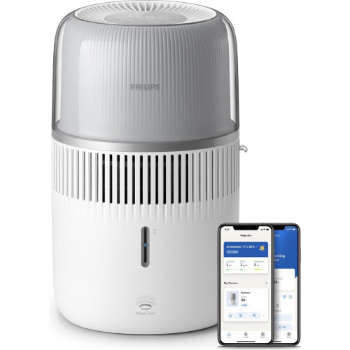 Philips Luchtbevochtiger 5000-serie HU5710/00 - Koudwaterverdamper - Stille werking (12 dB) - Wit Tweedehands