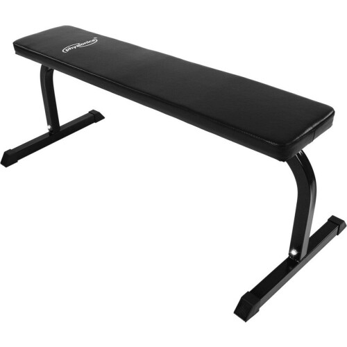 Physionics Vlakke Fitnessbank - Halterbank - Zwart