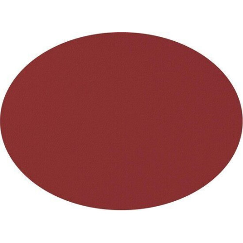 Placemats kunstleder - ovaal - hittebestendig tot 70 graden - rood (set van 3)