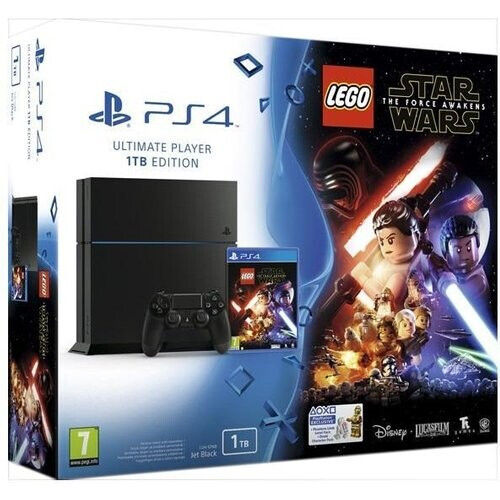 PlayStation 4 1000GB - Zwart + Lego Star Wars Tweedehands