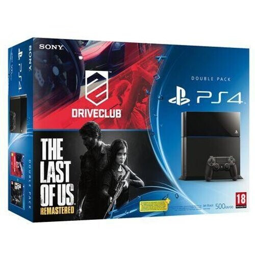 PlayStation 4 500GB - Zwart + DriveClub + The Last Of Us (Remastered) Tweedehands