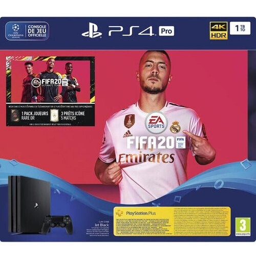 PlayStation 4 Pro 1000GB - Zwart + FIFA 20 Tweedehands