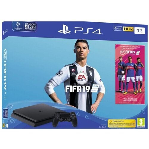 PlayStation 4 Slim 1000GB - Zwart + FIFA 19 Tweedehands