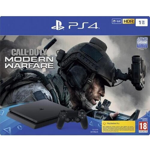 PlayStation 4 Slim 1000GB - Zwart + Call of Duty: Modern Warfare Tweedehands