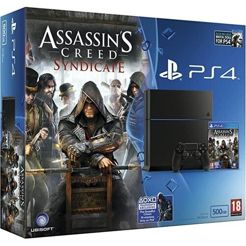 PlayStation 4 Slim 500GB - Zwart + Assassins Creed Syndicate Tweedehands