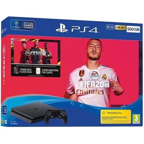 PlayStation 4 Slim 500GB - Zwart + FIFA 20 Tweedehands