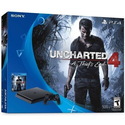 PlayStation 4 Slim 500GB - Zwart + Uncharted 4 Tweedehands