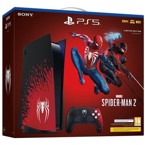 PlayStation 5 825GB - Rood - Limited edition Marvel's Spider-Man 2 + Spider-Man 2 Tweedehands