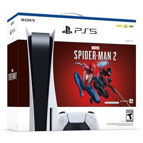 PlayStation 5 825GB - Wit - Limited edition Spider-Man 2 + Spider-Man 2 Tweedehands
