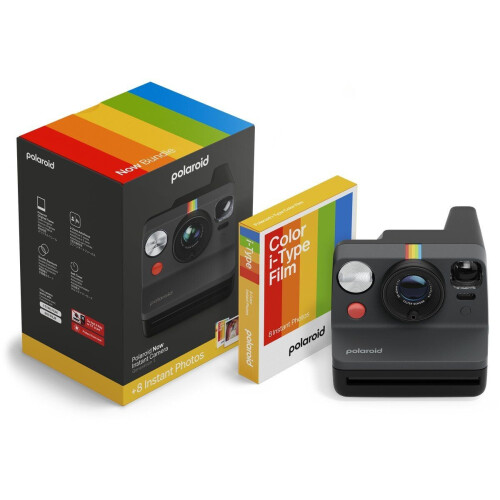 Polaroid Now Gen 3 - Instantcamera - Autofocus en dubbele belichting - Zwart (8 foto's) Tweedehands