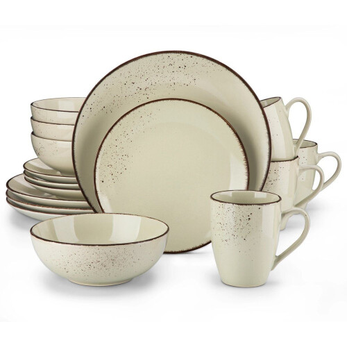 PolderGoods - Serviesset - 16-delige Diner Service Set voor 4 - Steengoed Vintage (4 stuks)