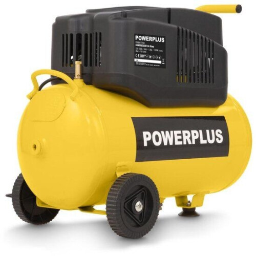 Powerplus compressor POWX17250 - Luchtcompressor 1200W - 8 bar - 24L vat - Olievrij Tweedehands