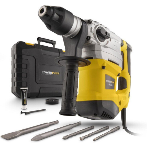 Powerplus POWX1195 - Elektrische klopboormachine - 4 in 1 functies - 1500 W 6 J SDS plus (5 accessoires)