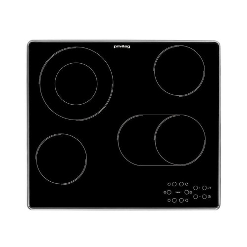 Privileg PCTAC 6042 IN - Inbouw Keramische Kookplaat 60cm - 4 SprintStar-kookzones met Timer - RVS Tweedehands