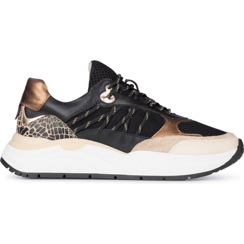 PS Poelman CHARU - Dames sneakers - Vetersluiting chunky zool 4 cm - Beige Tweedehands