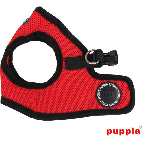 Puppia Soft Vest Harness - Hondenharnas - Airmesh - M - Rood