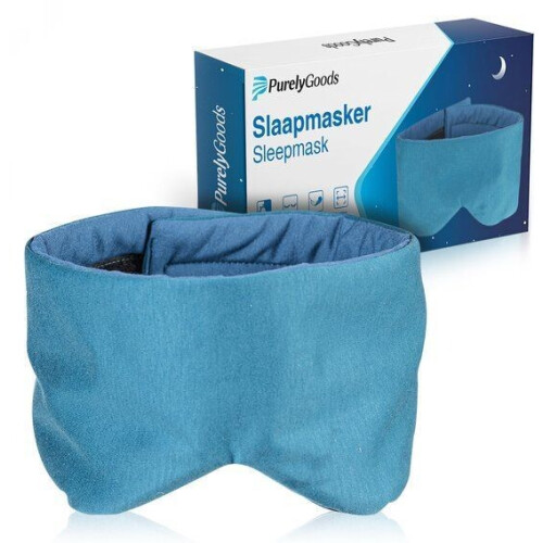 PurelyGoods® Slaapmasker - Oogmasker - 100% Verduisterend - Donkerblauw