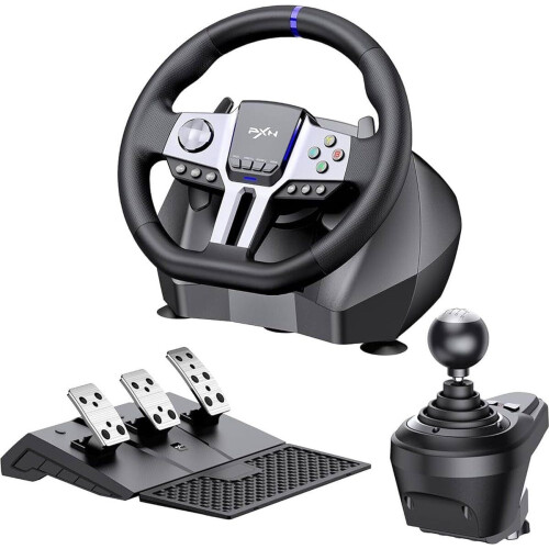 PXN V9 Gen 2 - Race Stuur - 270/900° - Met Pedalen en Shifter - Geschikt voor PS4 Xbox One PC Xbox Series X|S PS3 - Met App