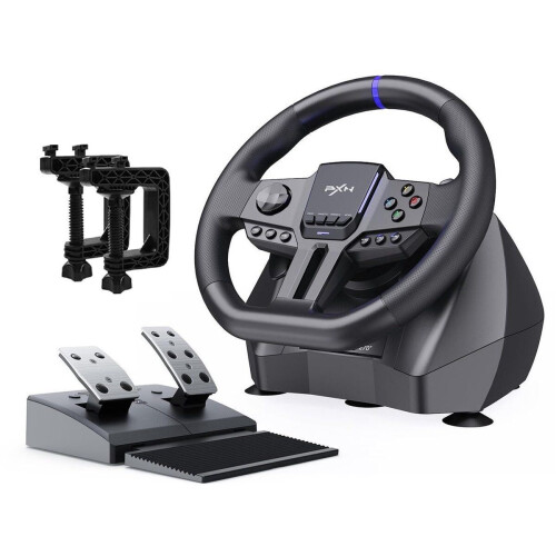 PXN V900 Gen 2 - Race Stuur - 270/900° Draaicapaciteit - Met Pedalen&Flippers - Geschikt voor PS4 PC PS3 Switch Xbox X/S Series