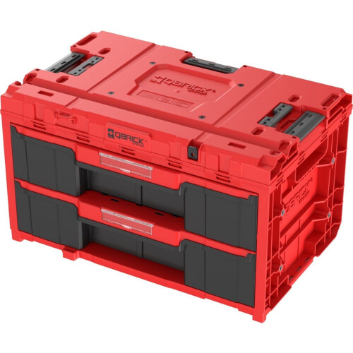 Qbrick System ONE Drawer 2 - Gereedschapskoffer 2.0 - 2 lades 29 L 587 x 380 x 340 mm Rood Tweedehands