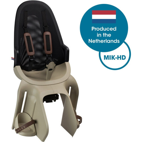 Qibbel Air - Fietsstoeltje Achter - MIK-HD - Mesh Rugleuning - Cappuccino