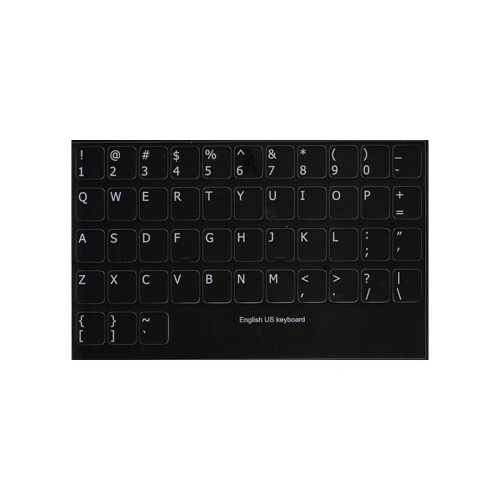 QWERTY English US keyboard stickervel