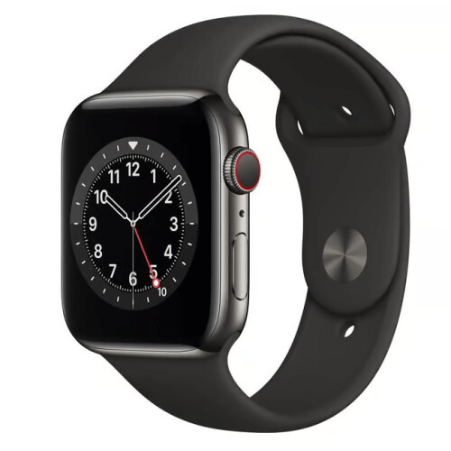 Refurbished Apple Watch Series 6 - 44mm Cellular Roestvrij Staal - Always-on display - Grijs Tweedehands