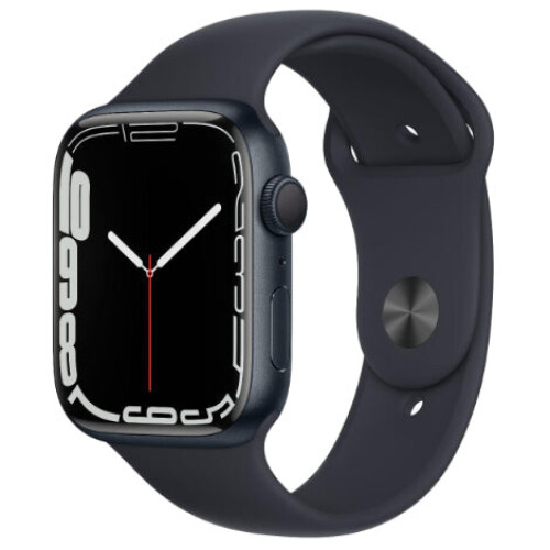Refurbished Apple Watch Series 7 45 mm Zwart Licht gebruikt Tweedehands