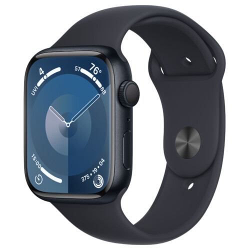 Refurbished Apple Watch Series 9 45 mm Zwart Als nieuw
