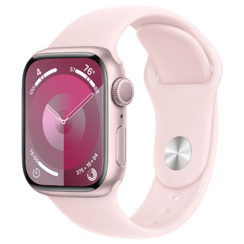 Refurbished Apple Watch Series 9 45mm Roze Licht gebruikt