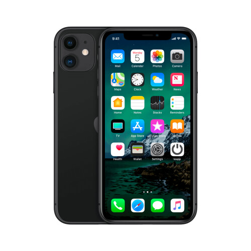 Refurbished iPhone 11 256 GB Zwart Als nieuw + Nieuwe batterij