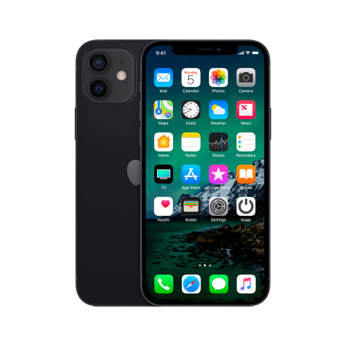 Refurbished iPhone 12 Mini 64 GB Zwart Gebruikt Tweedehands