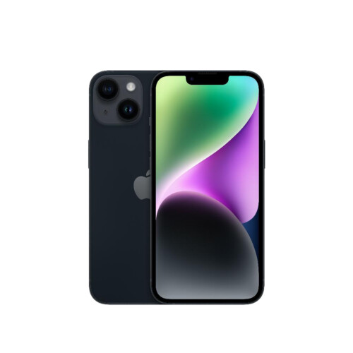 Refurbished iPhone 14 128 GB Zwart Als nieuw + Nieuwe batterij Tweedehands