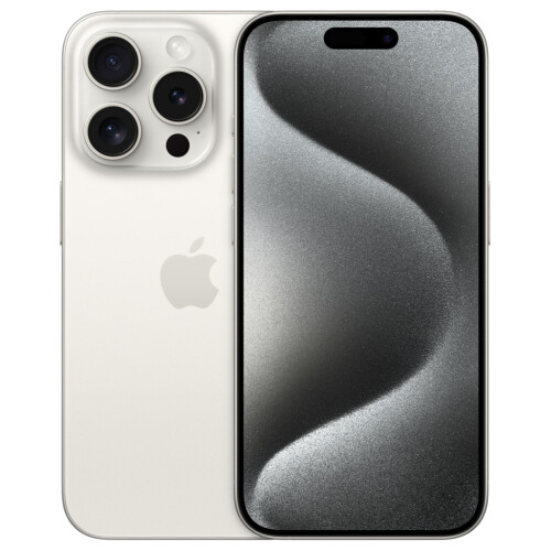 Refurbished iPhone 15 Pro 128 GB Titanium Wit Als nieuw