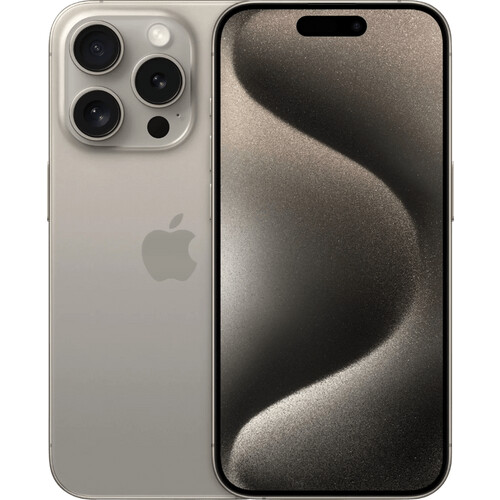 Refurbished iPhone 15 Pro 128GB Natural Titanium (Licht gebruikt) Tweedehands