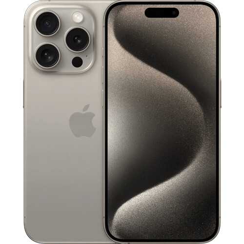 Refurbished iPhone 15 Pro 128GB Natural Titanium (Zichtbaar gebruikt) Tweedehands