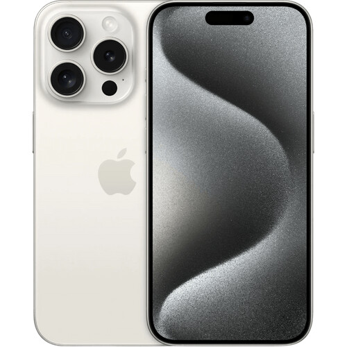 Refurbished iPhone 15 Pro 128GB White Titanium (Licht gebruikt) Tweedehands