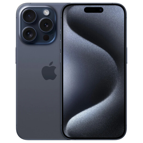 Refurbished iPhone 15 Pro 256 GB Titanium Blauw Als nieuw