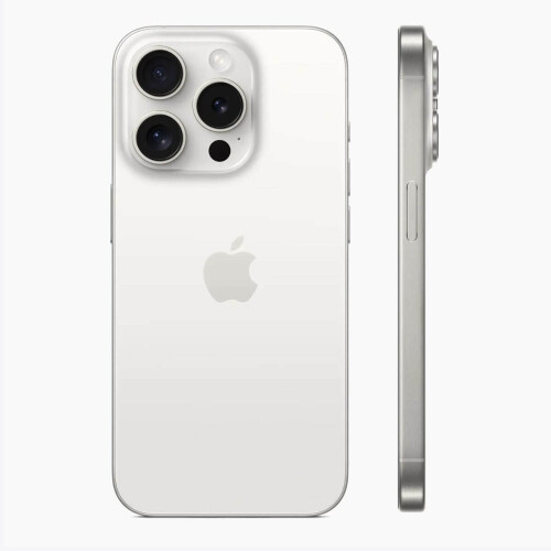 Refurbished iPhone 15 Pro 256 GB Titanium Wit Als nieuw