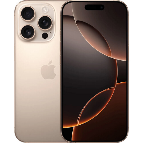 Refurbished iPhone 16 Pro 128GB Desert Titanium (Licht gebruikt) Tweedehands