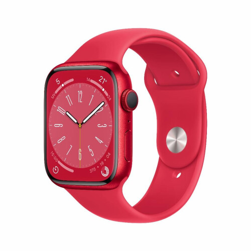 Refurbished Watch Series 8 GPS 45mm Aluminium Rood Licht gebruikt Tweedehands