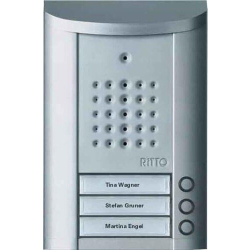 Ritto Entravox - Deurstation Audio - 3 belknoppen LED - Zilver Tweedehands