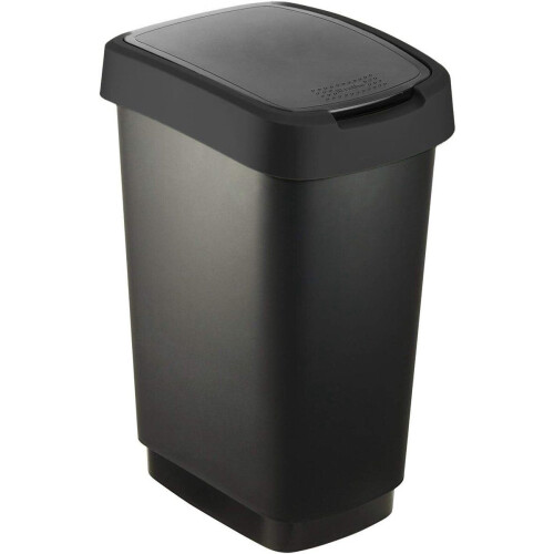 Rotho Salsa - prullenbak - swingdeksel - 25L - zwart
