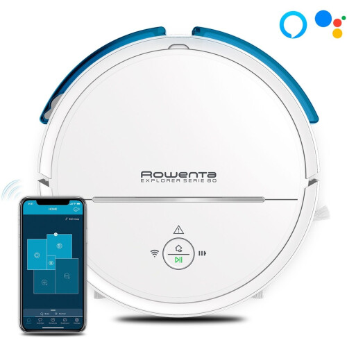 Rowenta Explorer Serie 80 - Robotstofzuiger RR7747 - Dweilfunctie Aqua Force - Smartphone-app compatibel Tweedehands