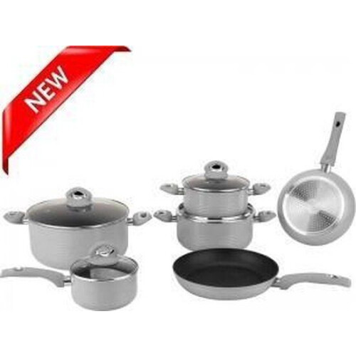 Royalty Line RL-FM10L - Pannenset - 10-delig - Non-stick Marmer Coating Tweedehands