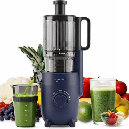 Safecourt Kitchen Slow Juicer - krachtige motor [Pre-cutter & Cold-press technologie] - eenvoudige