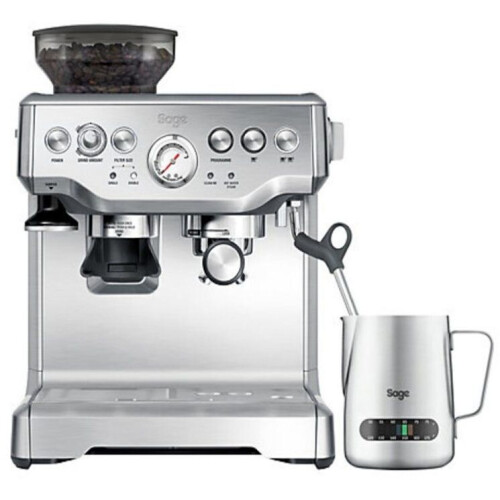 Sage The Barista Express - Koffiezetapparaat - Ingebouwde Melkopschuimer - Zilver