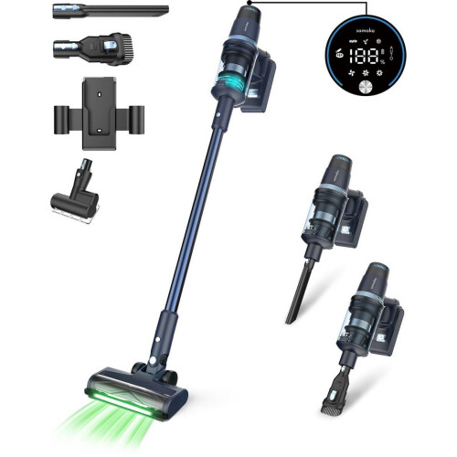 Samako CleanDetect SA-24015 - Steelstofzuiger - Draadloos - 450W - 4 Opzetstukken - Zwart/Blauw Tweedehands